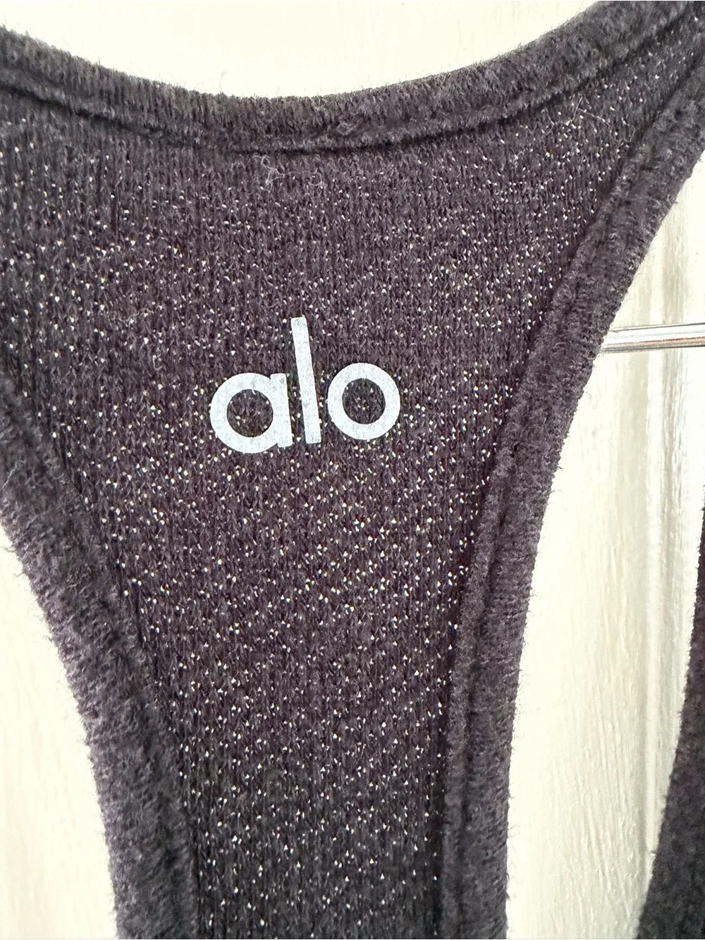 Alo Black Racerback Tank Top - Women's Casual athleisure tank